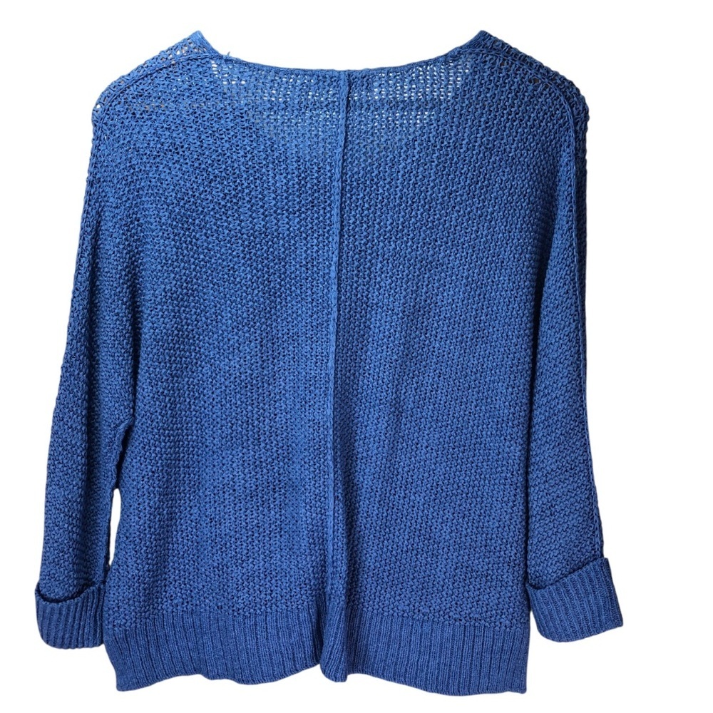 Habitat Loose Knit Lagenlook Sweater Oversized Small Blue Casual Boxy Beachy - Picture 4 of 7
